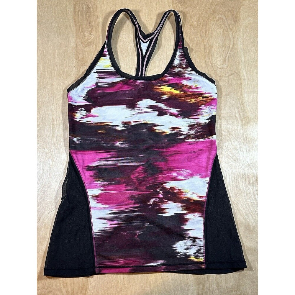 Lululemon Cool Racerback Mesh Workout Tank Shine On Berry Rumble Size 4-6